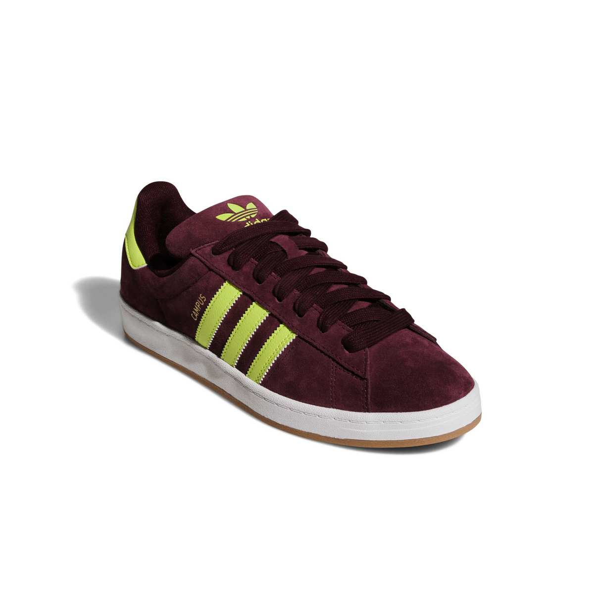 Adidas Campus ADV Shoes - Maroon / Semi Solar Yellow / Footwear White (JQ2099)
