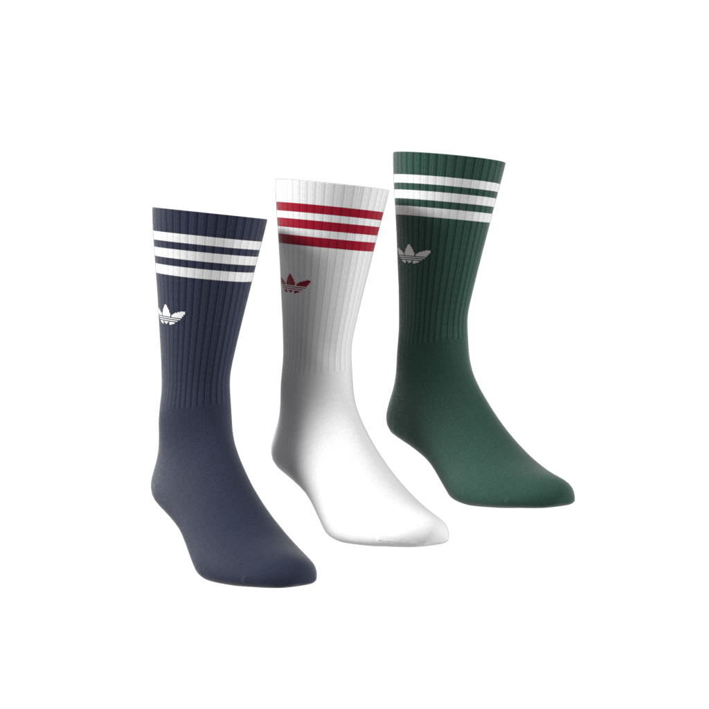 Adidas Originals Solid 3 Pack Crew Socks Night Indigo White