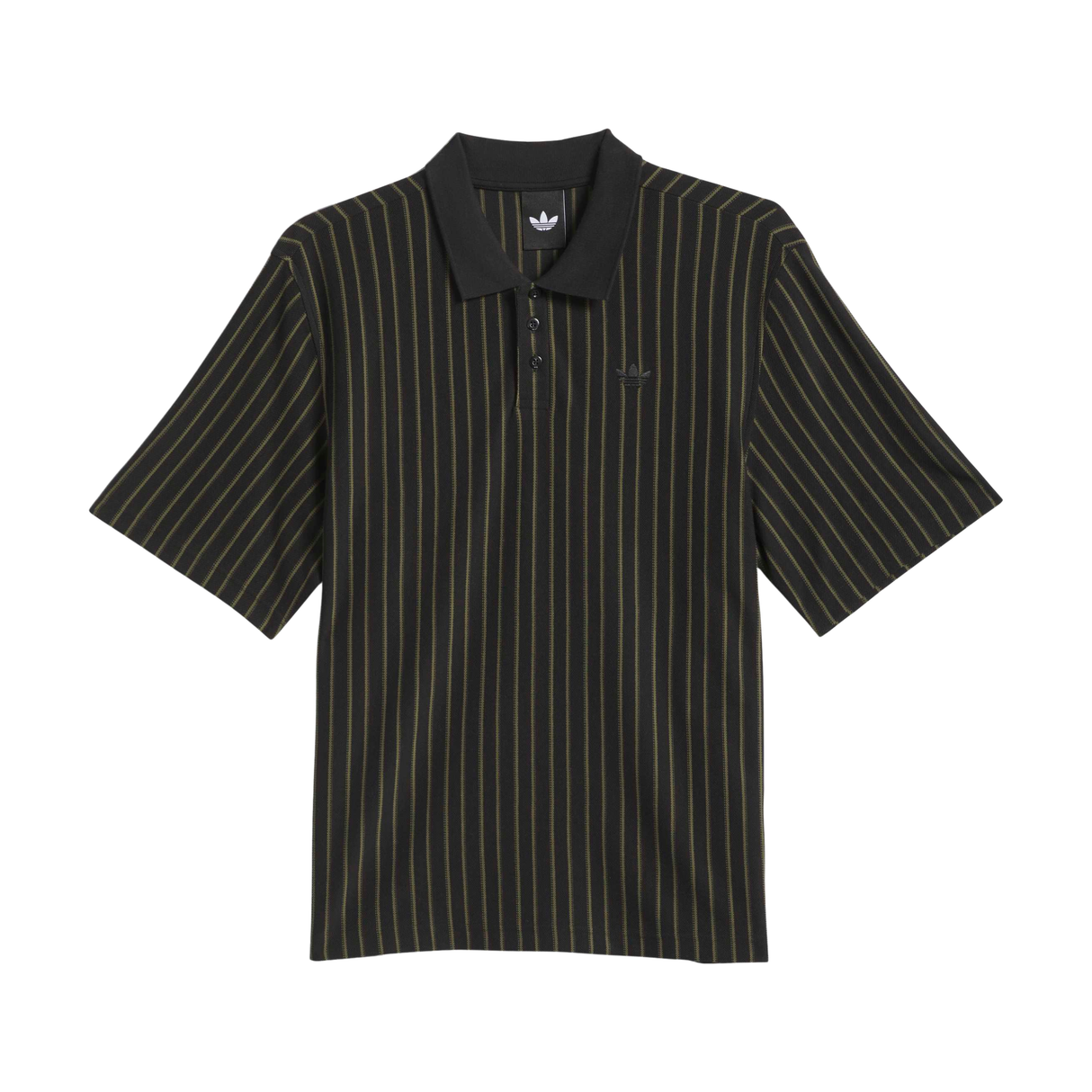 Adidas Skateboarding Classic Polo Shirt - Black / Olive Strata