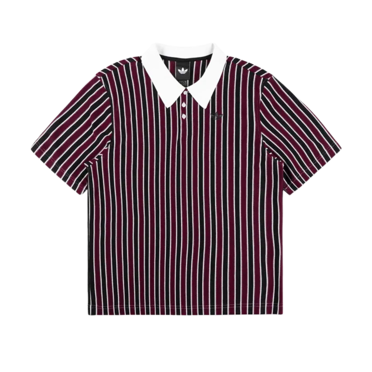 Adidas Skateboarding Classic Polo Shirt - White / Black / Maroon
