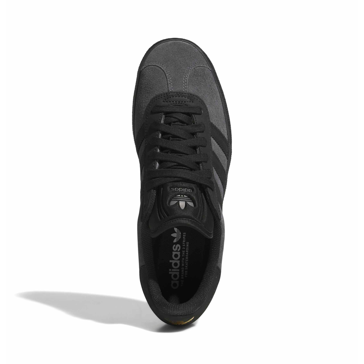 Adidas Skateboarding Gazelle ADV Shoes - Grey Six / Core Black / Gold Metallic (KJ0270)