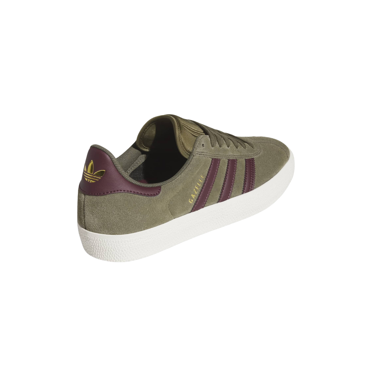 Adidas Skateboarding Gazelle ADV Shoes - Olive Strata / Maroon / Chalk White (KI3205)