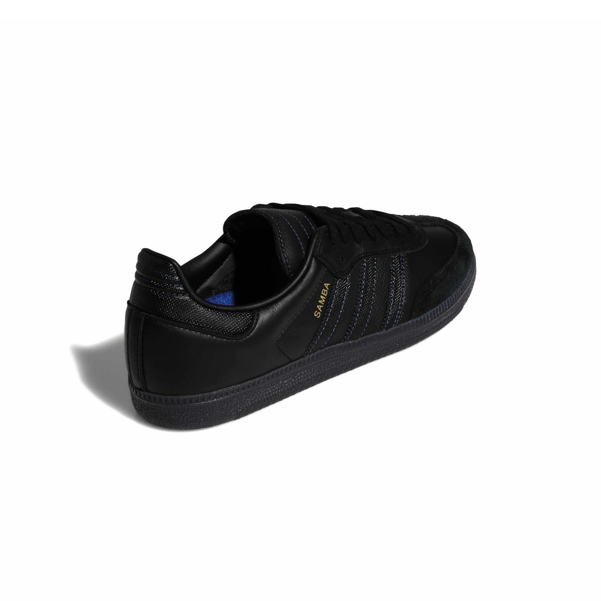 Adidas Skateboarding Samba ADV Shoes - Core Black / Core Black / Royal Blue (JR2059)