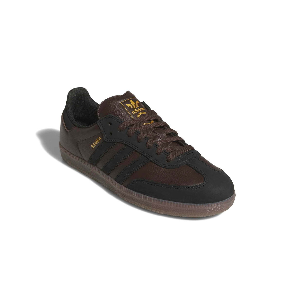Adidas Skateboarding Samba ADV Shoes Trainers - Dark Brown / Core Black / Gum5 (KJ0263)