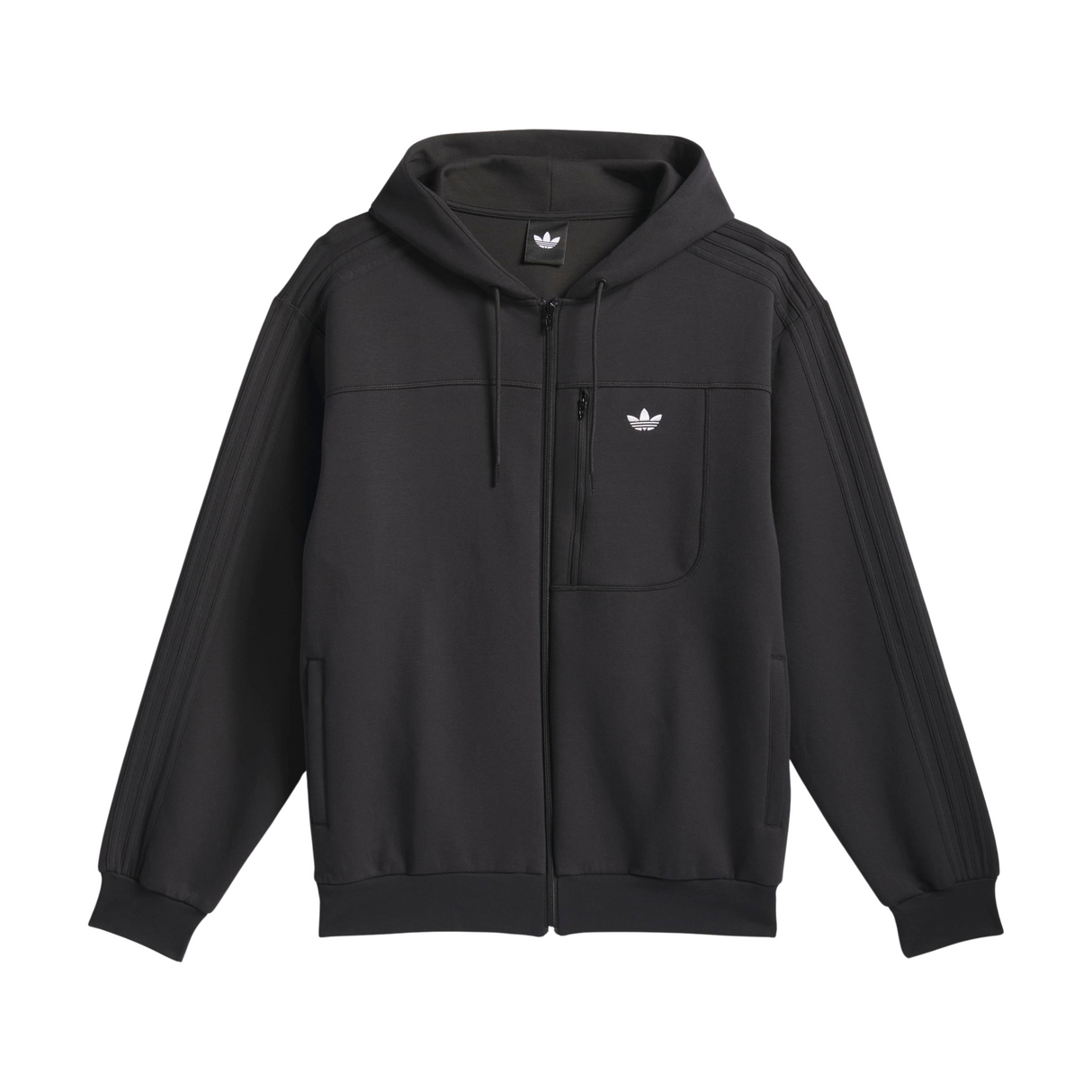 Adidas Skateboarding Technical Fleece Jacket - Black / White