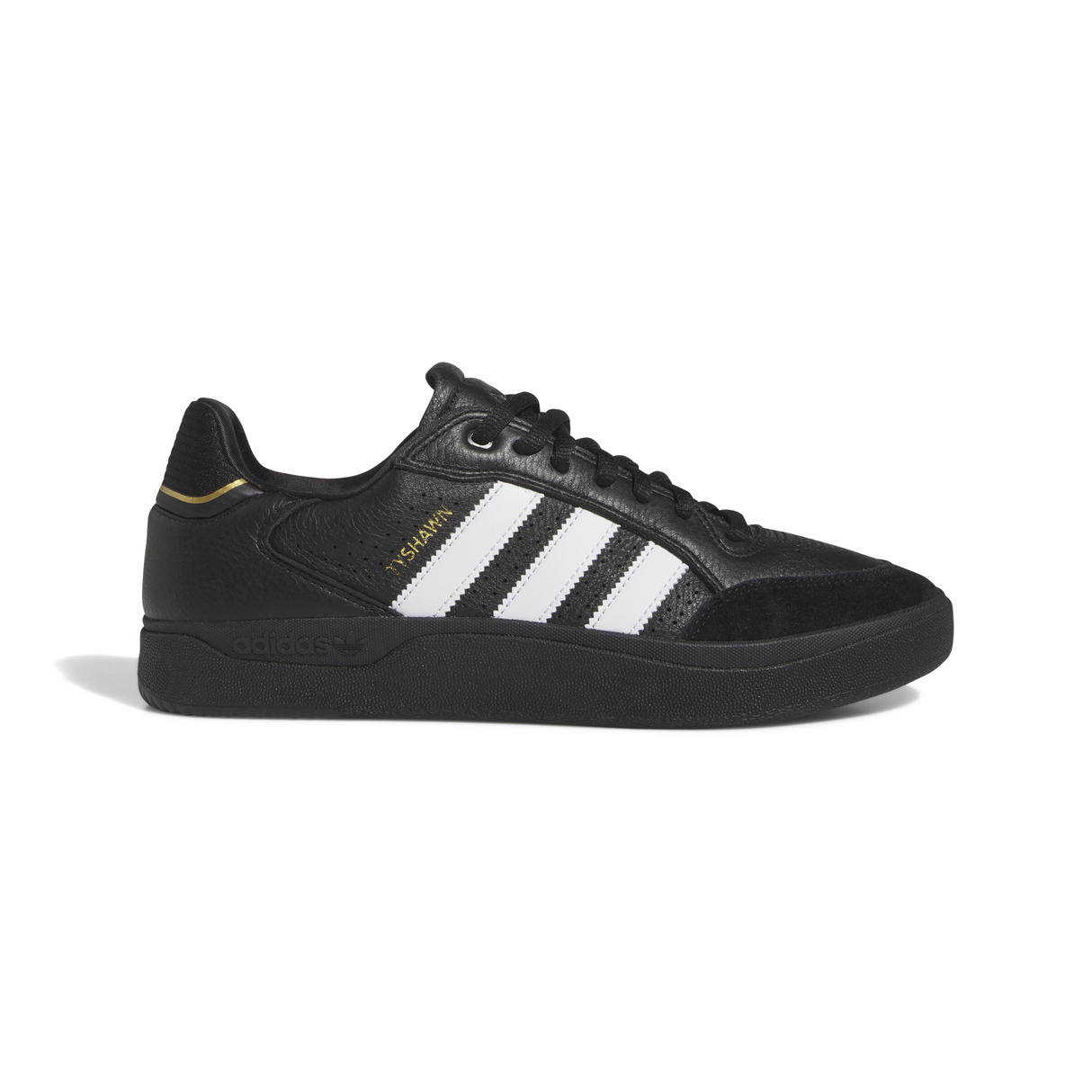 Adidas Skateboarding Tyshawn Pro Low Shoes - Core Black / Cloud White / Gold Metallic (IE3124)