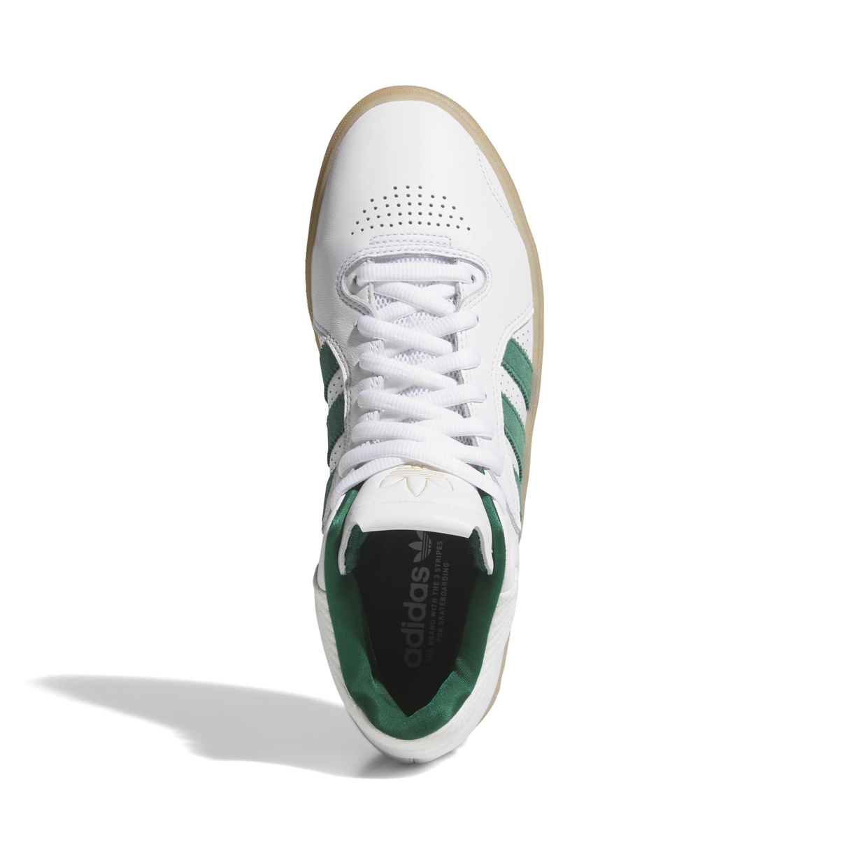 Adidas Skateboarding Tyshawn Shoes - Footwear White / Collegiate Green / Gum4 (KJ5406)