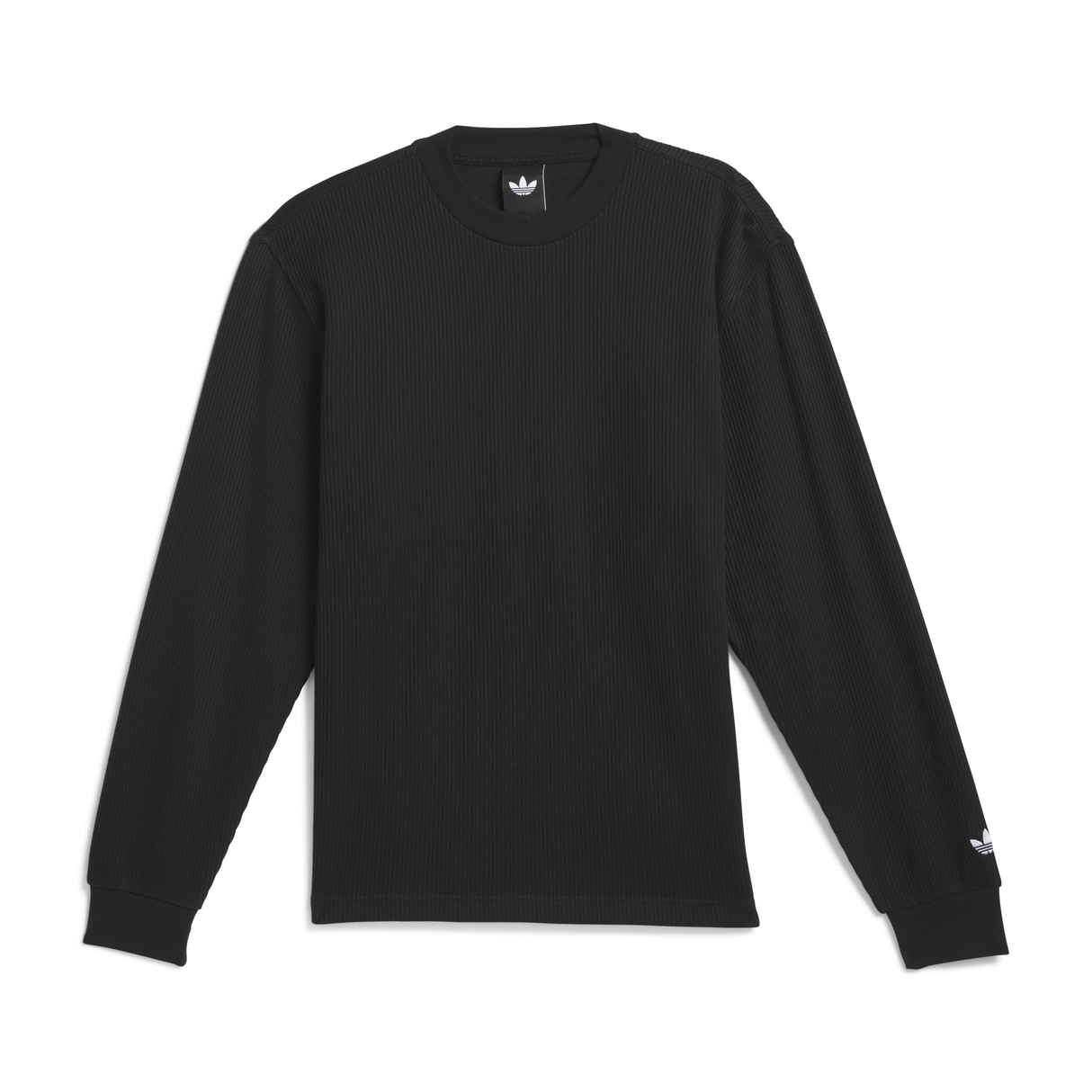 Adidas Skateboarding Waffle Knit Thermal Long Sleeve Top - Black