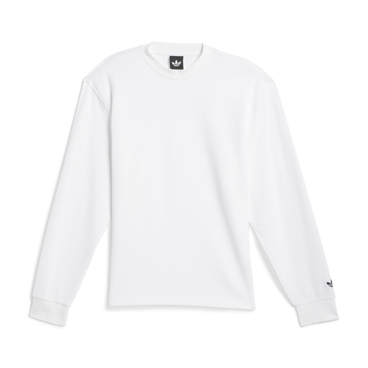 Adidas Skateboarding Waffle Knit Thermal Long Sleeve Top - White