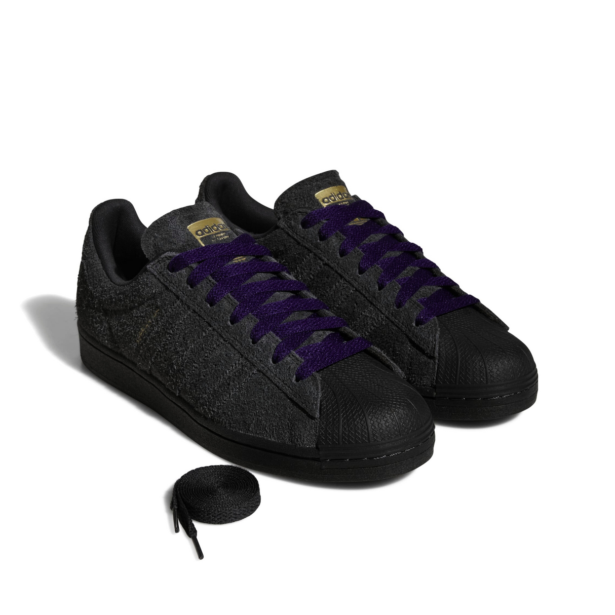 Adidas Superstar ADV Shoes - Carbon / Carbon / Collegiate Purple