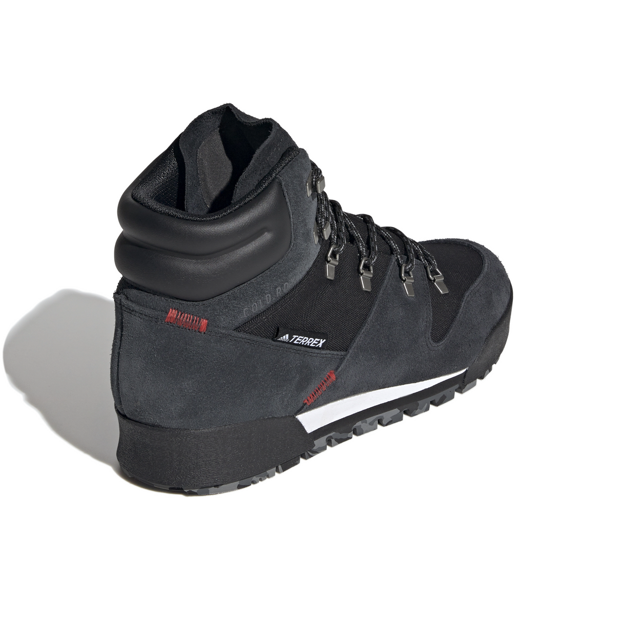 Adidas Terrex Snowpitch Cold.RDY Hiking Shoes - Core Black / Core Black / Scarlet