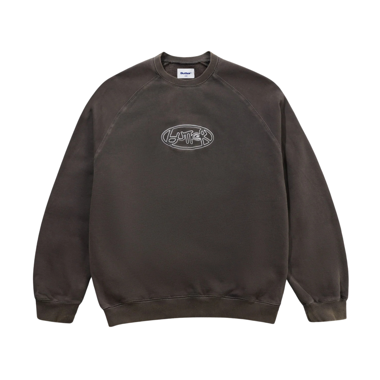 Butter Goods Abseil Crewneck Sweatshirt - Washed Black