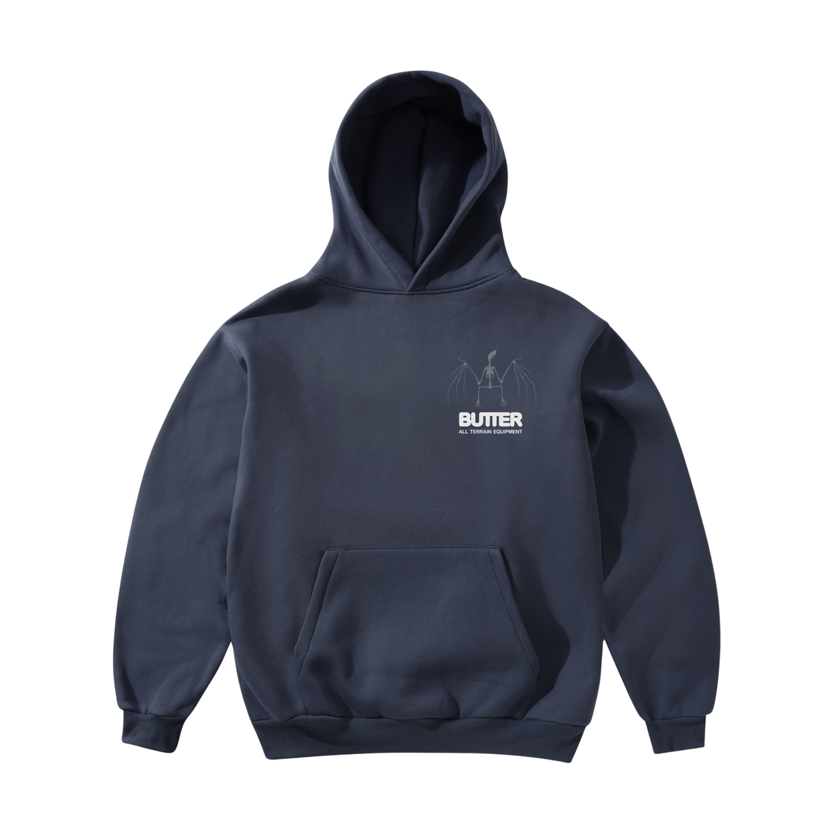 Butter Goods Nocturnal Logo Hoodie - Steel