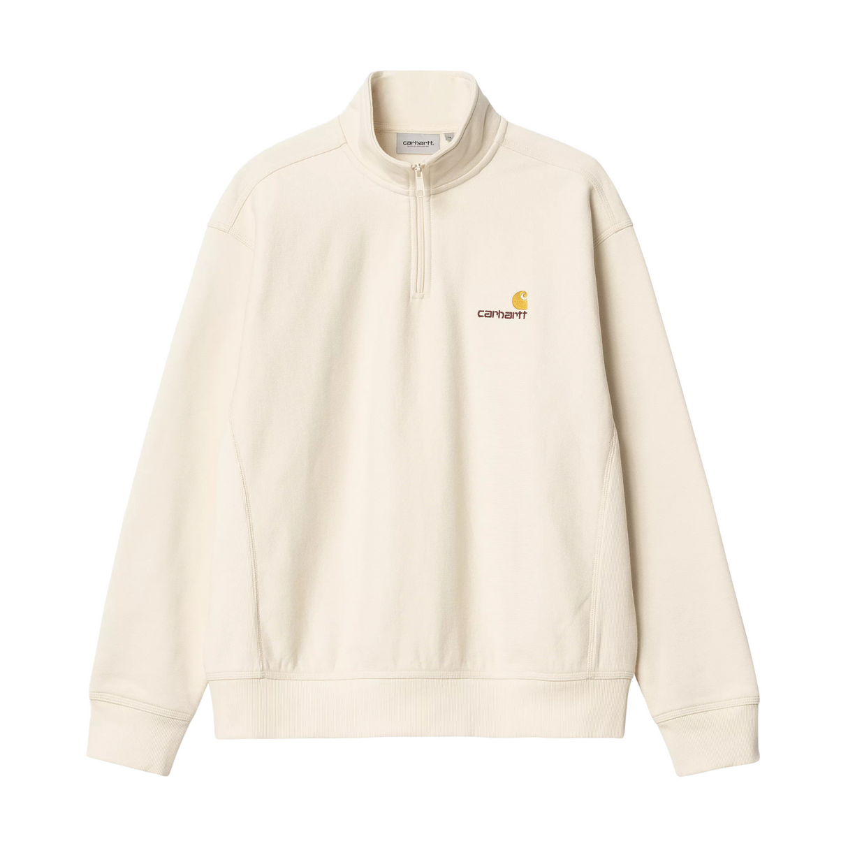 Carhartt WIP American Script Half Zip Sweatshirt - Natural