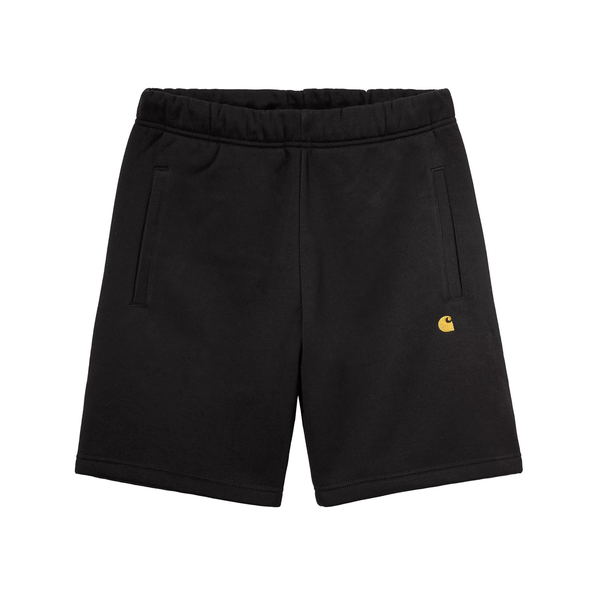 Carhartt WIP Chase Sweat Shorts - Black / Gold