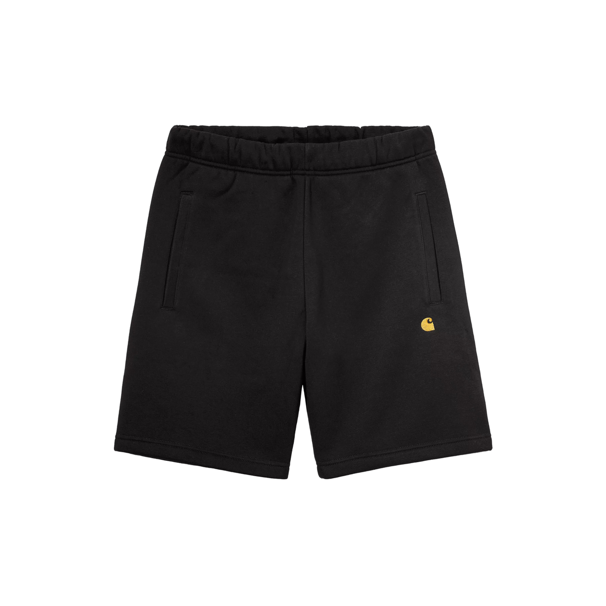 Carhartt WIP Chase Sweat Shorts - Black / Gold