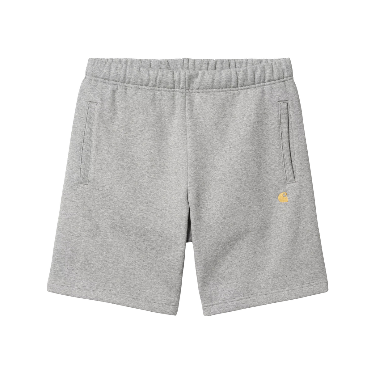 Carhartt WIP Chase Sweat Shorts - Grey Heather / Gold