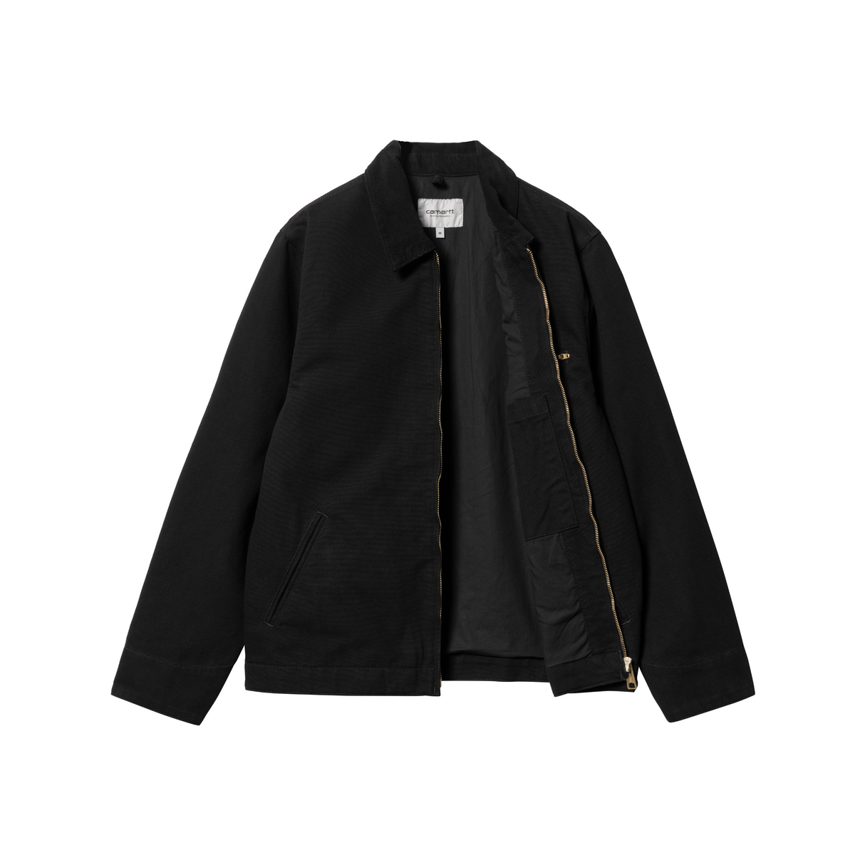 Carhartt WIP Detroit Jacket (Summer) - Black / Black (rinsed)