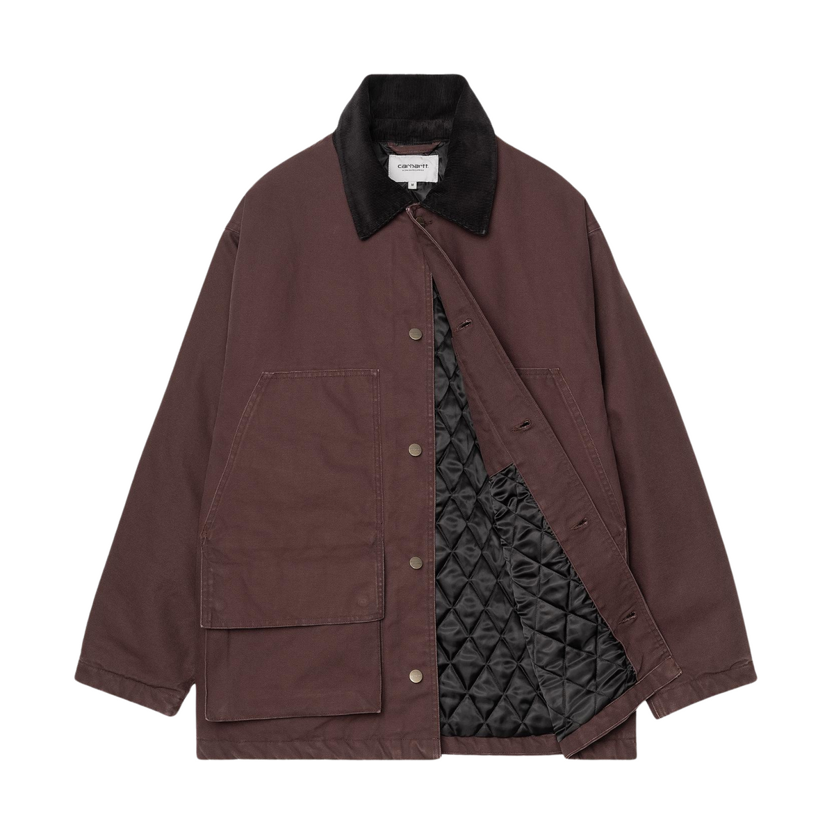 Carhartt WIP Lander Coat Jacket - Palisander / Black stone washed
