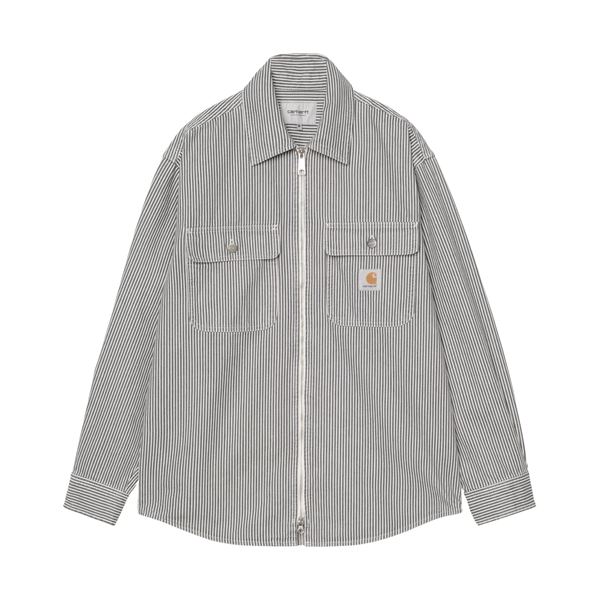 Carhartt WIP Mercer Shirt Jacket - Mercer Stripe, Graphite / (stone washed)