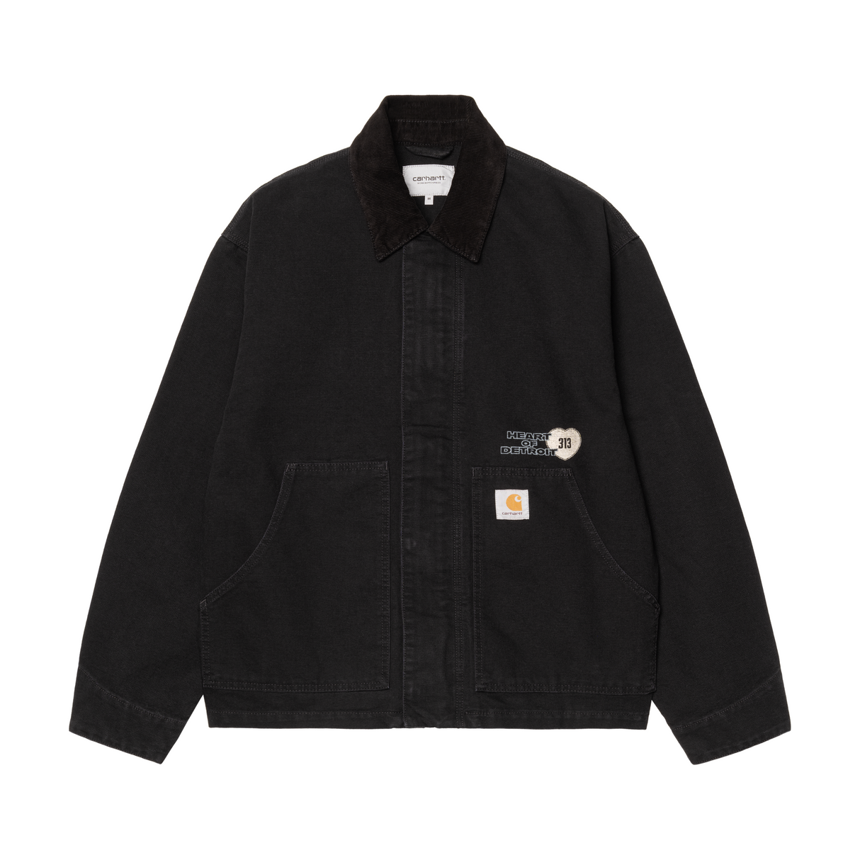 Carhartt WIP OG Arcan Graphic Jacket - Black / Black (heavy stone wash)
