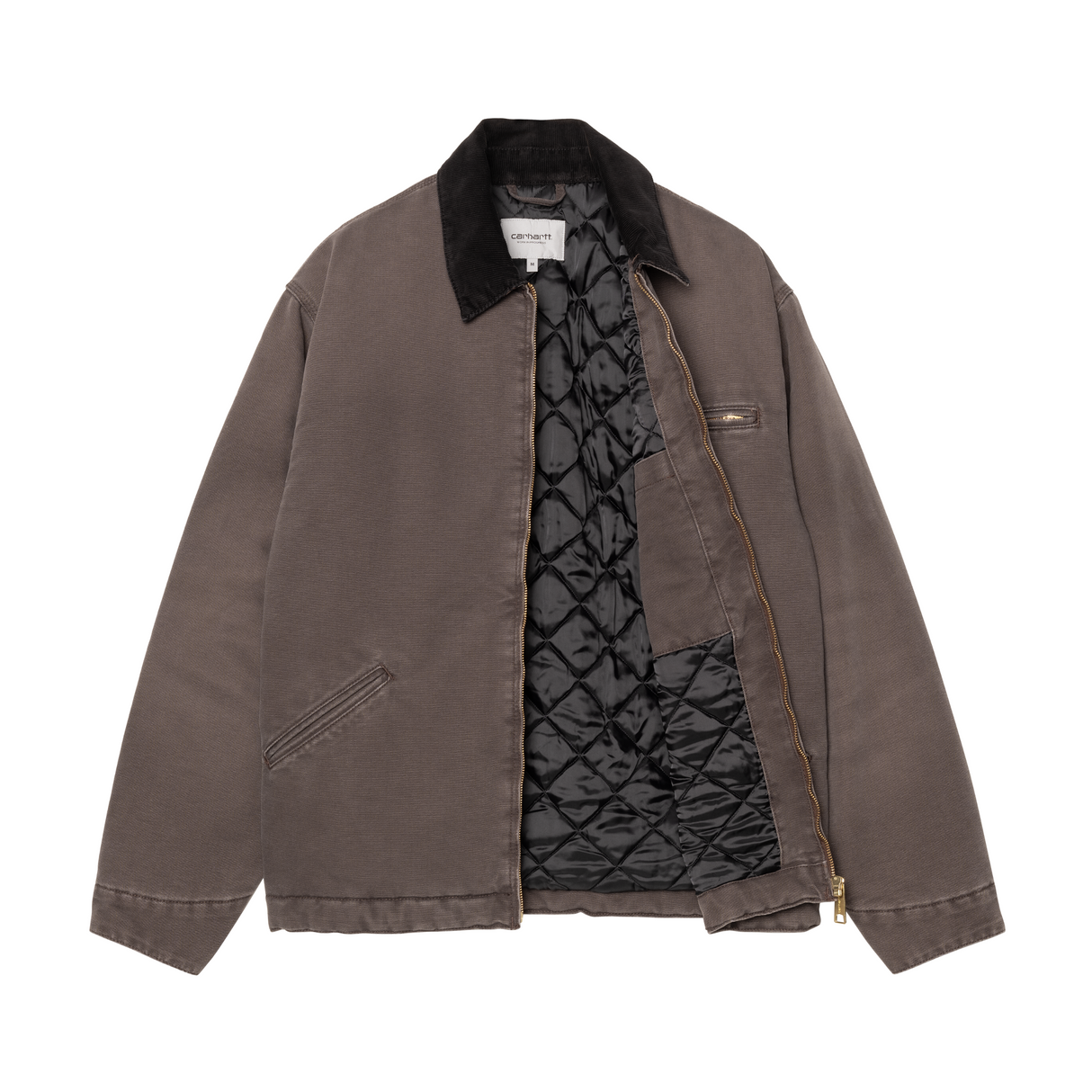 Carhartt WIP OG Detroit Jacket (Winter) - Tobacco / Black (stone canvas)