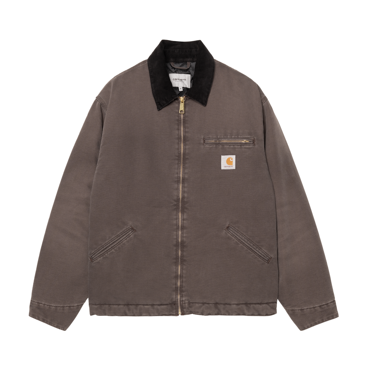 Carhartt WIP OG Detroit Jacket (Winter) - Tobacco / Black (stone canvas)