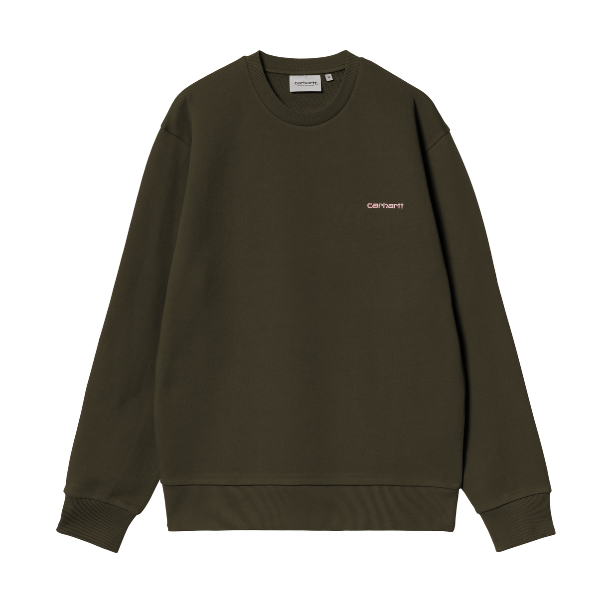 Carhartt WIP Script Embroidery Sweatshirt - Turtle / Air Pink