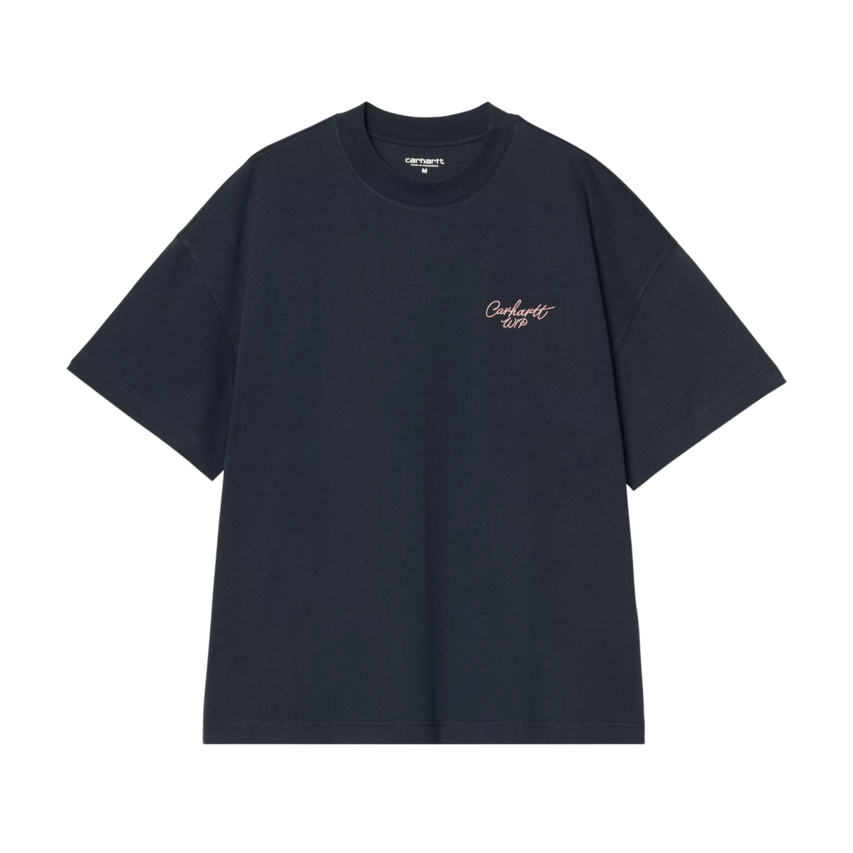 Carhartt WIP Signature Script T-Shirt - Deep Night / Glassy Pink