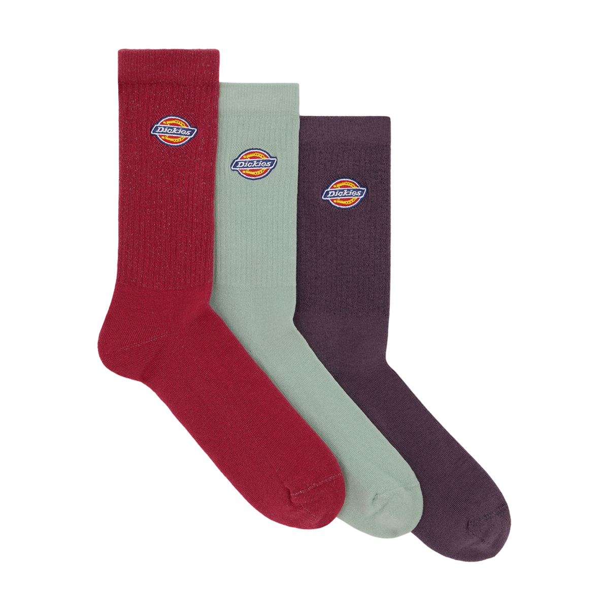 Dickies Summerdale 3 Pack Socks - Black / Vintage Violet