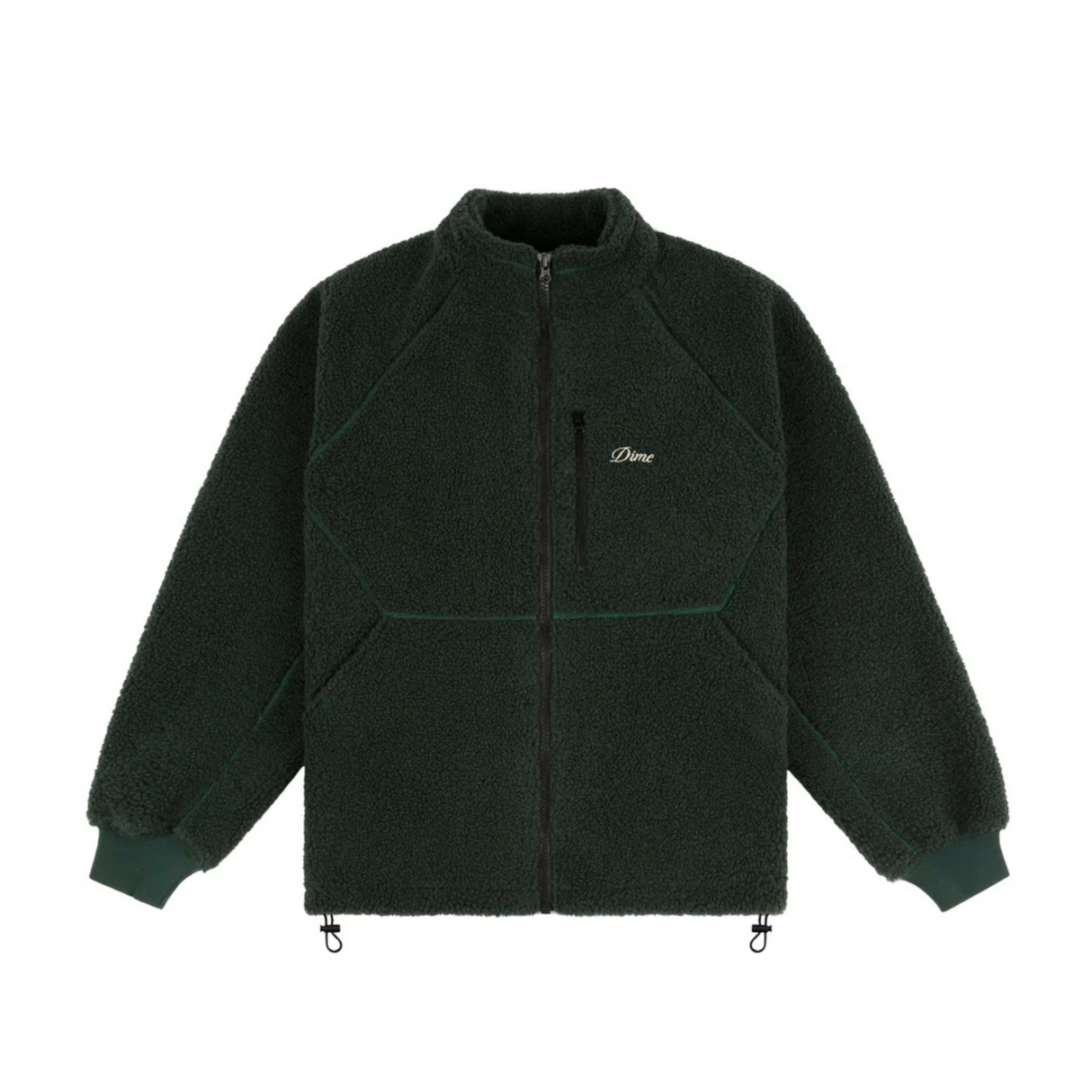 Dime Polar Fleece Sherpa Zip - Forest