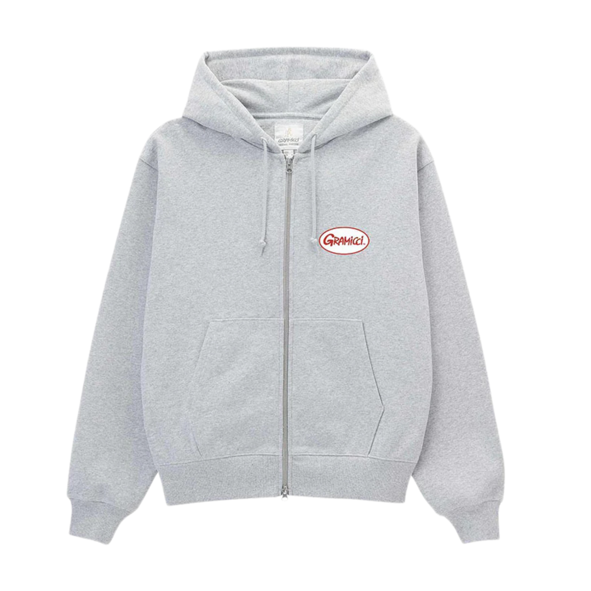 Gramicci Oval Patch Zip Hooded Sweatshirt - Heather Grey
