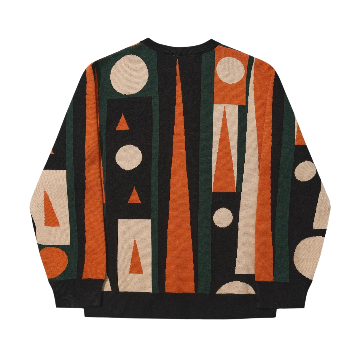 Helas Backgammon Knitted Crewneck Sweatshirt - Black / Orange