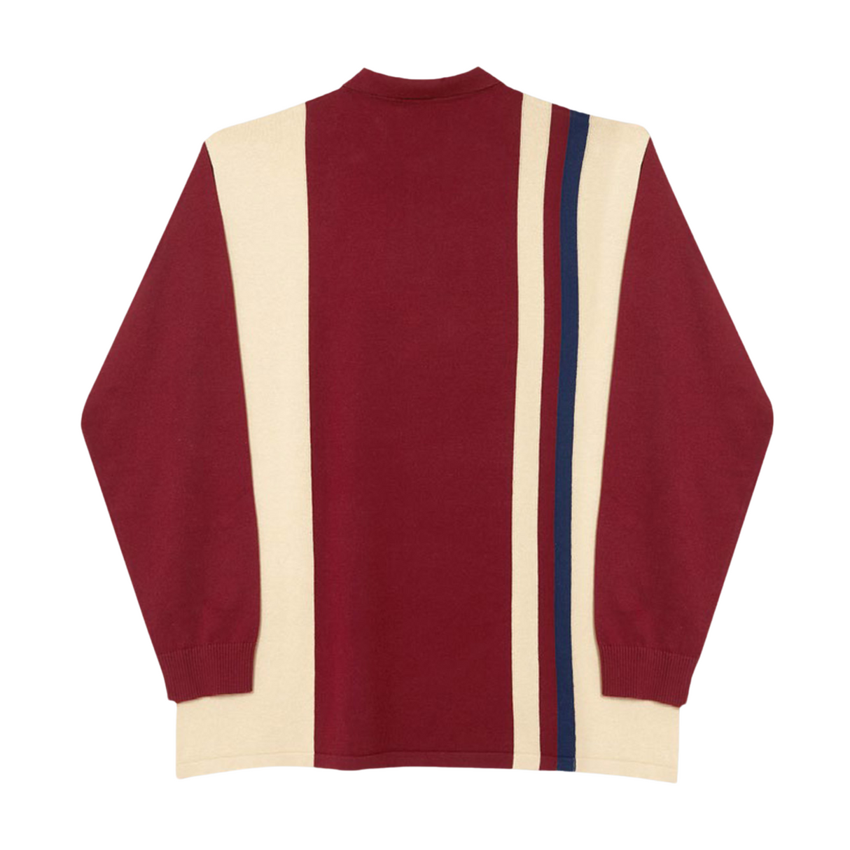 Helas Fella Knit L/S Polo Shirt - Burgundy