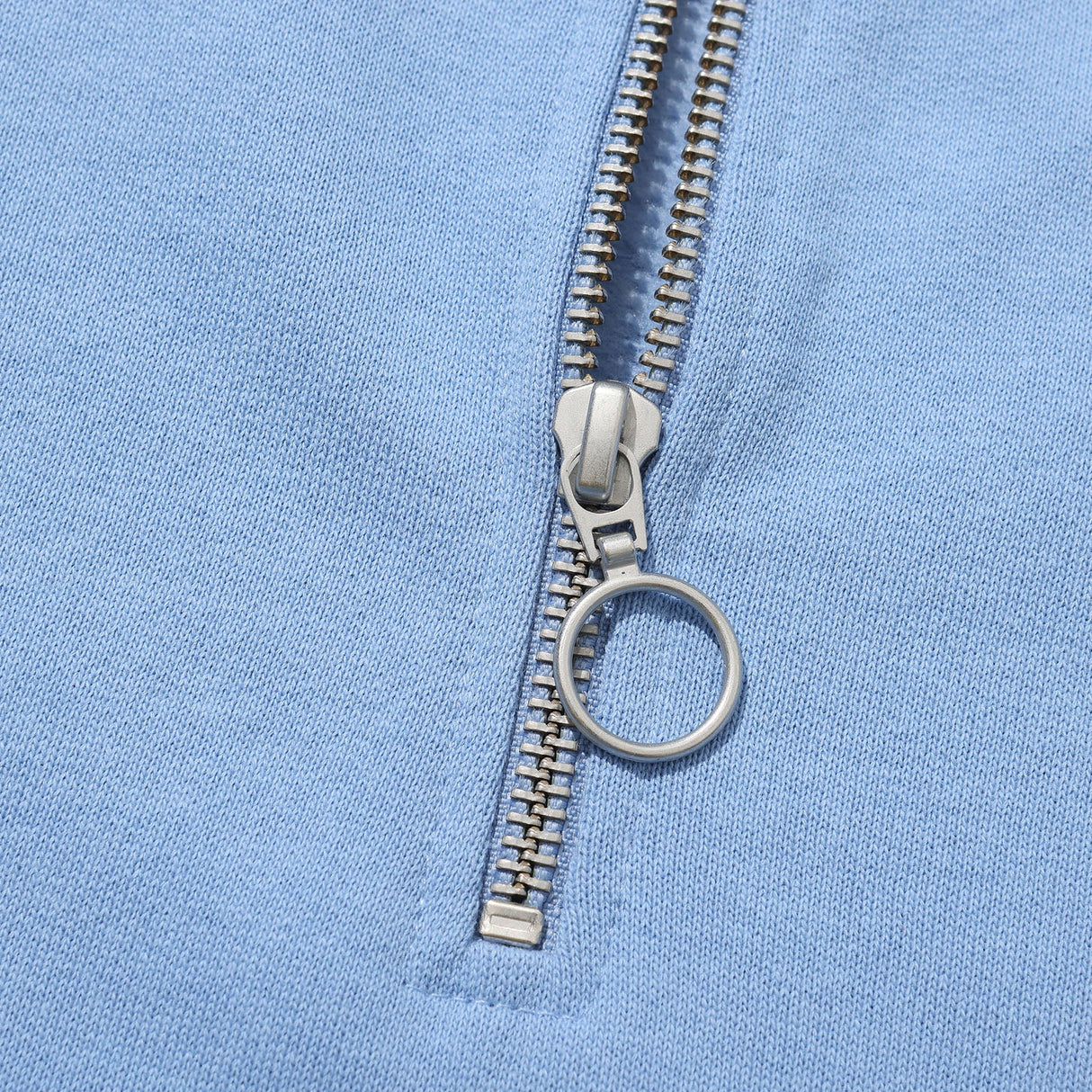 Helas Save Helas Quarter Zip Sweatshirt - Grey Blue