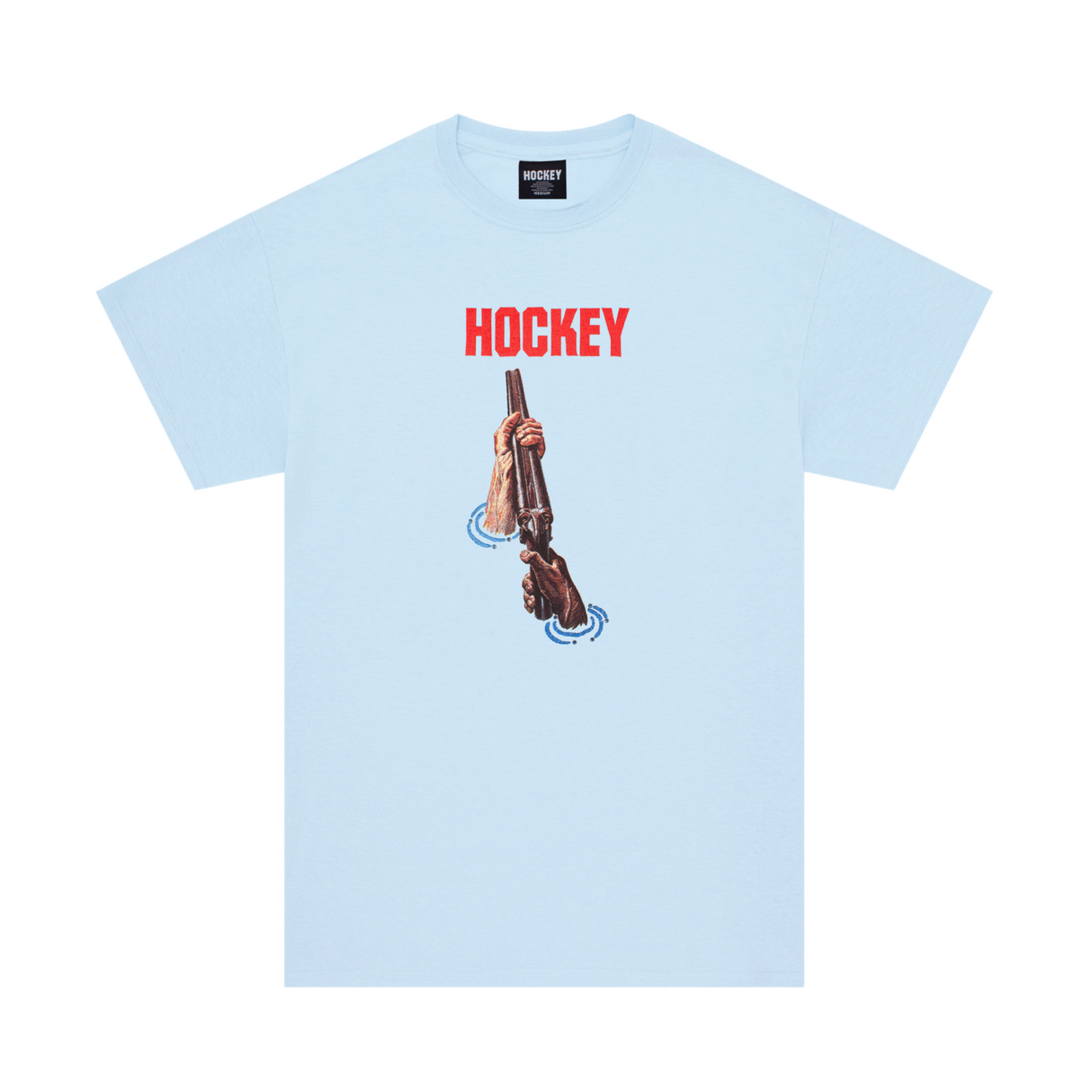 Hockey Shotgun T-Shirt - Light Blue