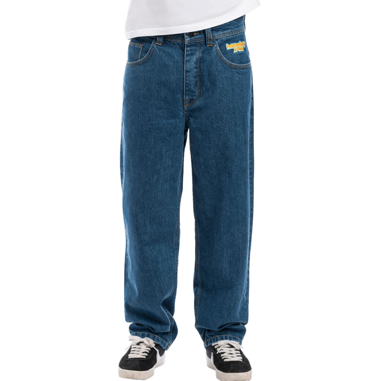 Homeboy X-TRA Baggy Denim Pants Jeans - Washed Blue