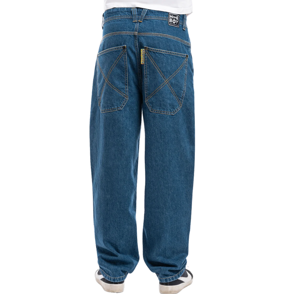 Homeboy X-TRA Baggy Denim Pants Jeans - Washed Blue