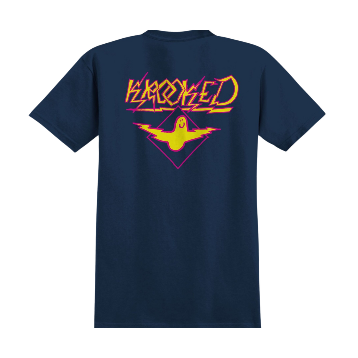 Krooked Bird Lightening T-Shirt - Navy / Yellow