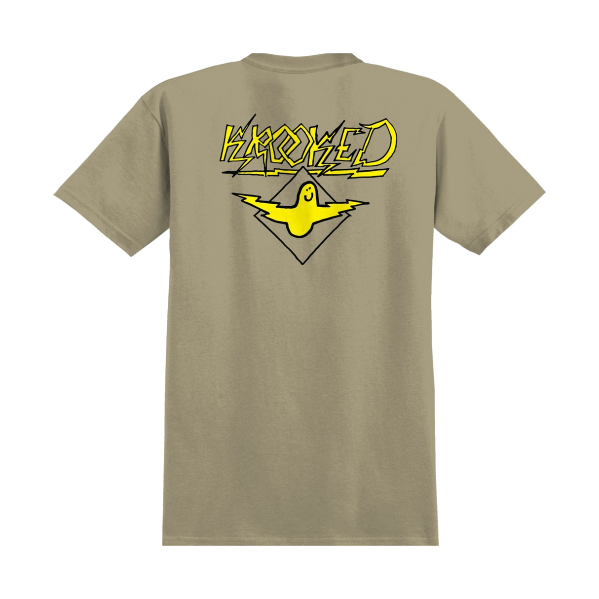 Krooked Bird Lightening T-Shirt - Sand / Yellow