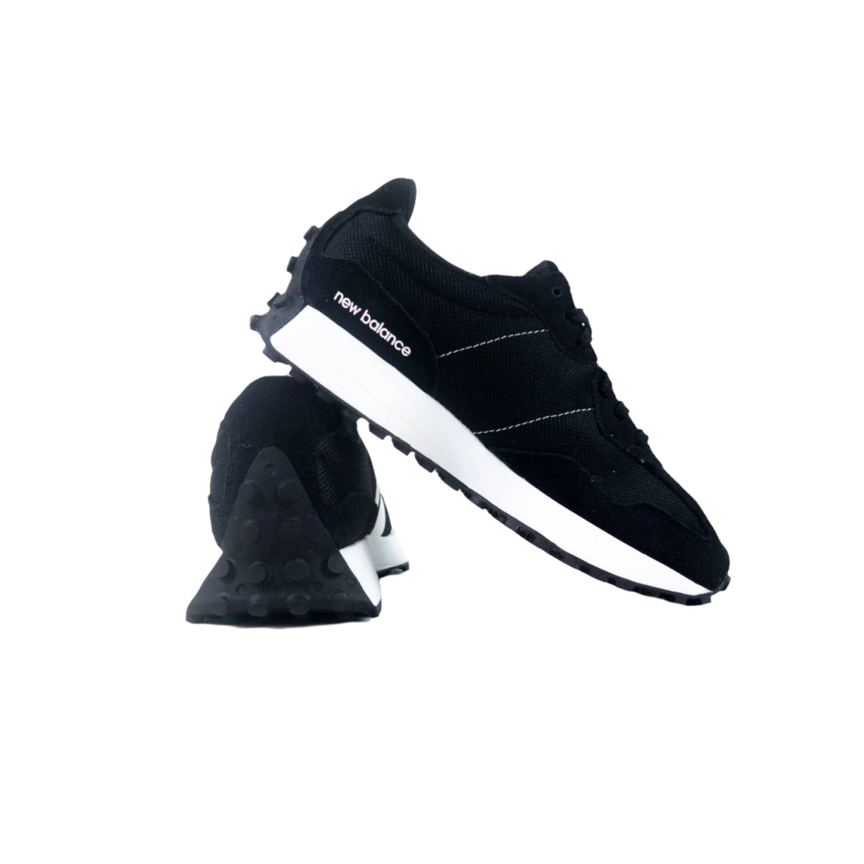 New Balance 327 Shoes - Black / White (MS327CBW)