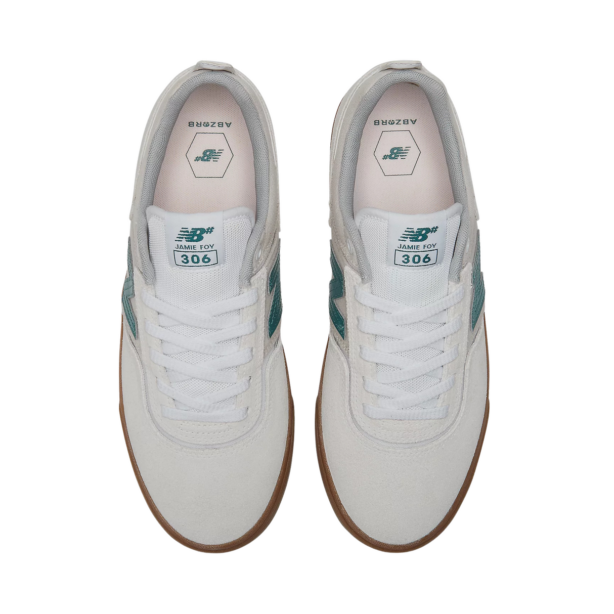 New Balance Numeric 306 Jamie Foy Shoes - Sea Salt / Green (NM306RUP)
