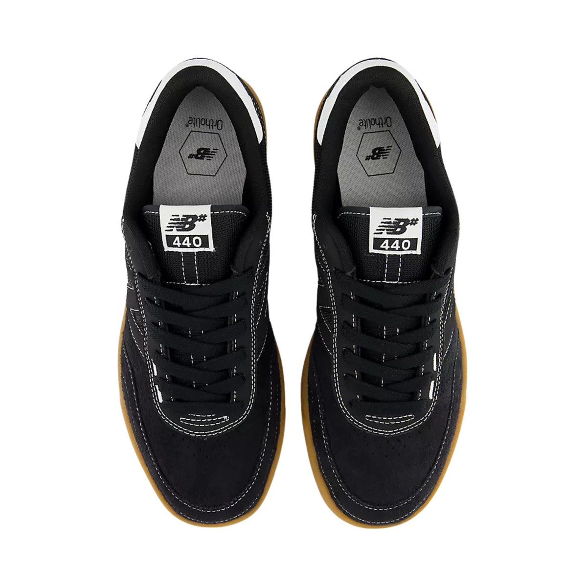 New Balance Numeric 440v2 Shoes - Black / White (UN440BVS)
