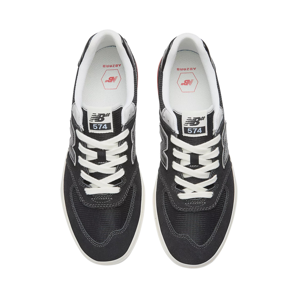 New Balance Numeric 574 Shoes - Black / White (NM574VYW)