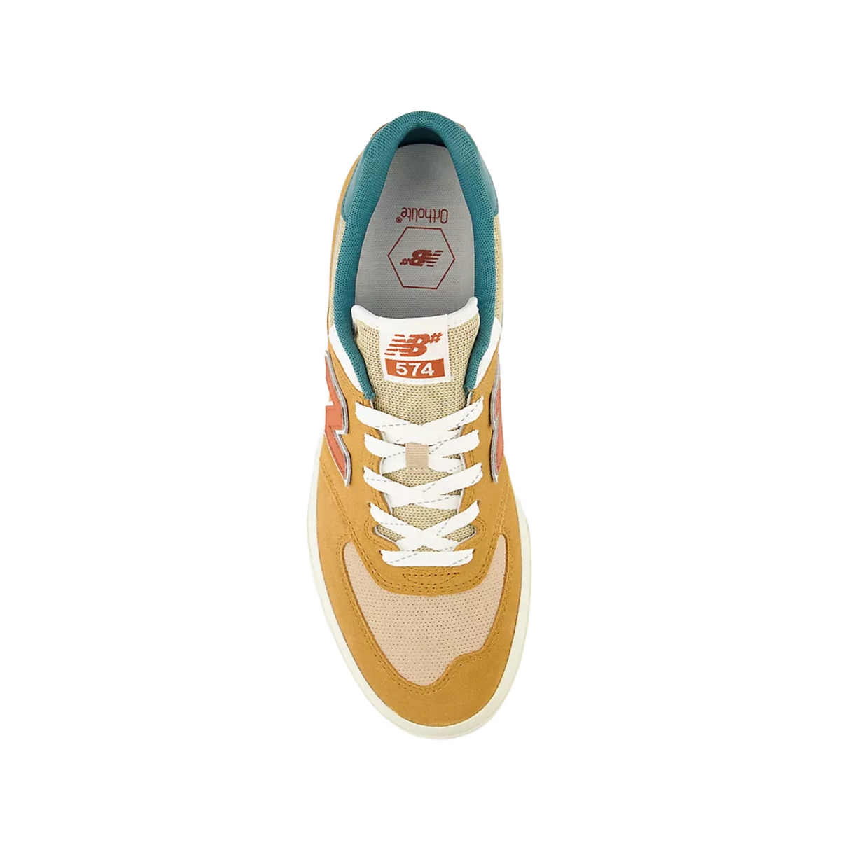 New Balance Numeric 574 Shoes - Tan / Vintage Teal (NM574VWH)