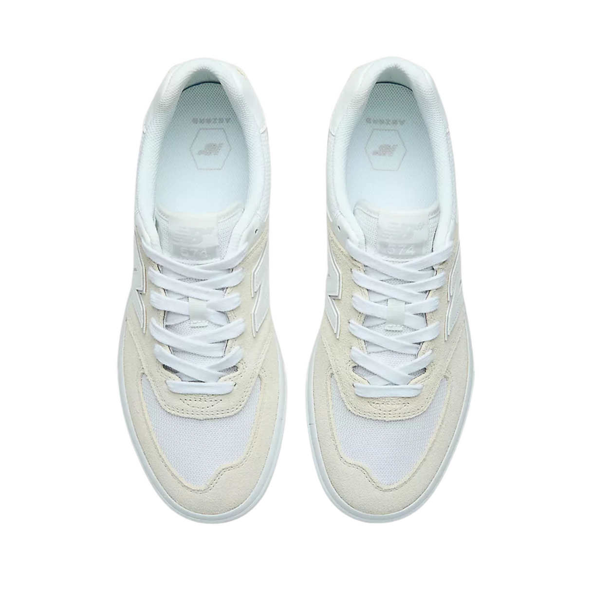 New Balance Numeric 574 Shoes - White / White (NM574VOW)