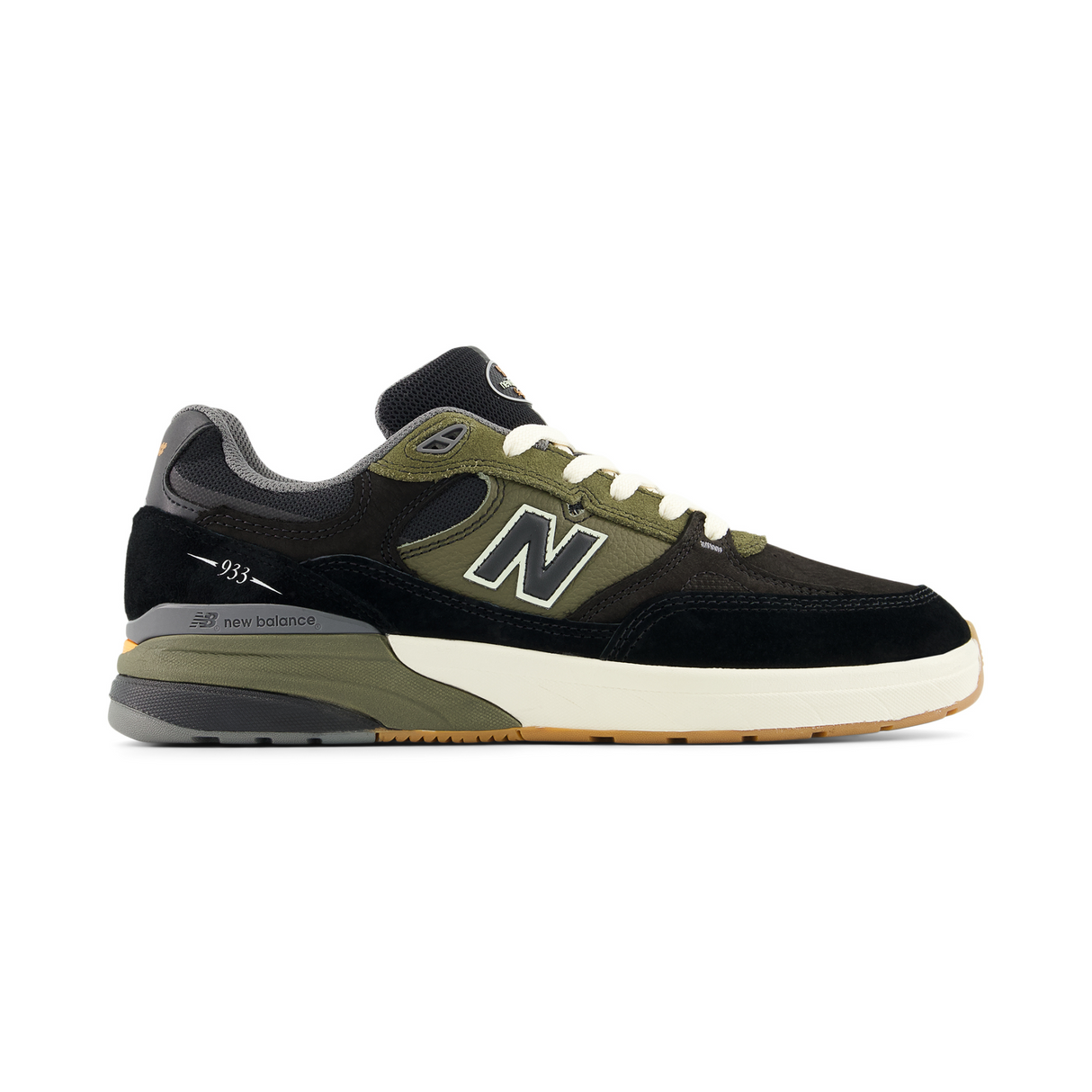 New Balance Numeric 933 Andrew Reynolds Shoes - Black / Dark Olivine (NM933BST)