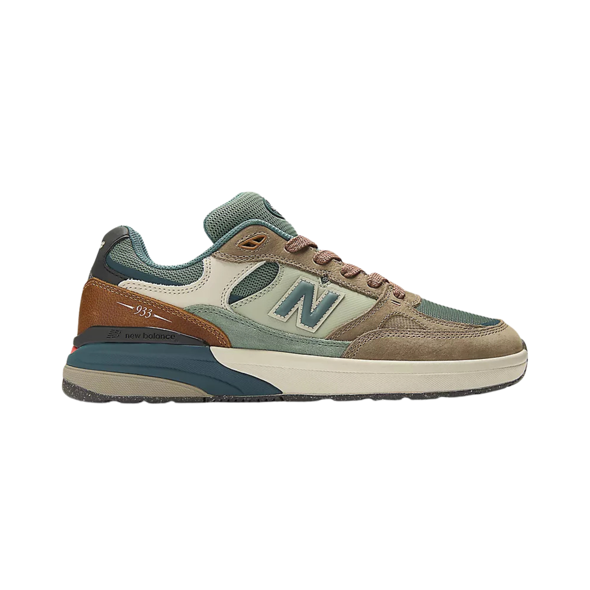 New Balance Numeric 933 Andrew Reynolds Shoes - Mushroom / New Spruce (NM933ORI)