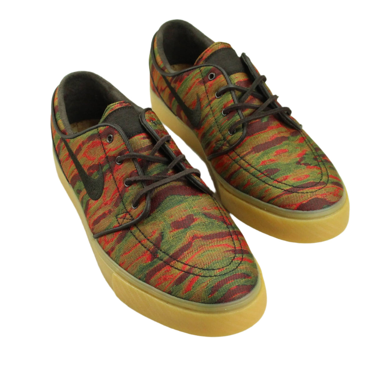 Nike SB Zoom Stefan Janoski Premium Canvas Shoes - Multi Colour / Velvet Brown / Gum Yellow (900) - UK 4