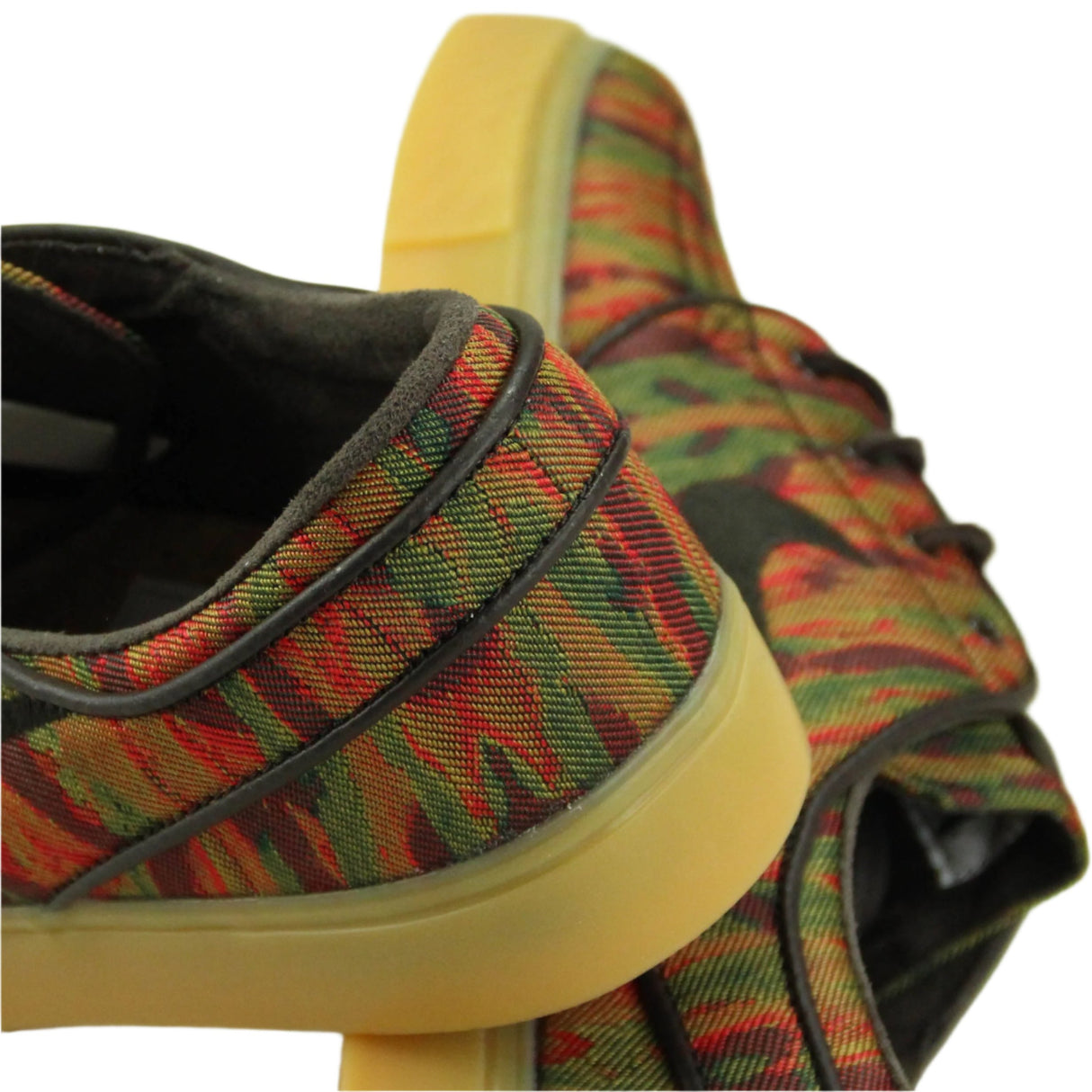 Nike SB Zoom Stefan Janoski Premium Canvas Shoes - Multi Colour / Velvet Brown / Gum Yellow (900) - UK 4